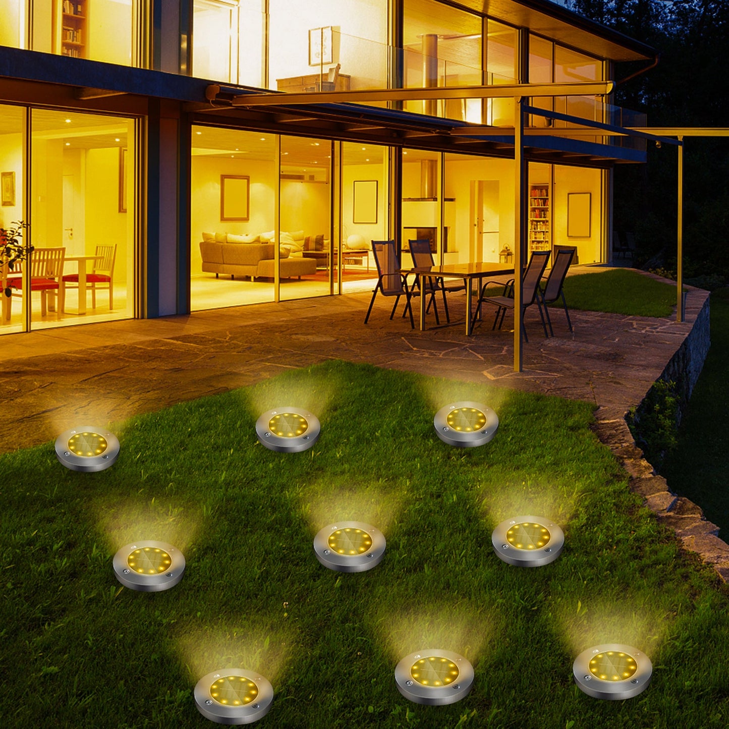 Solar Powered Buried Pathway Lights