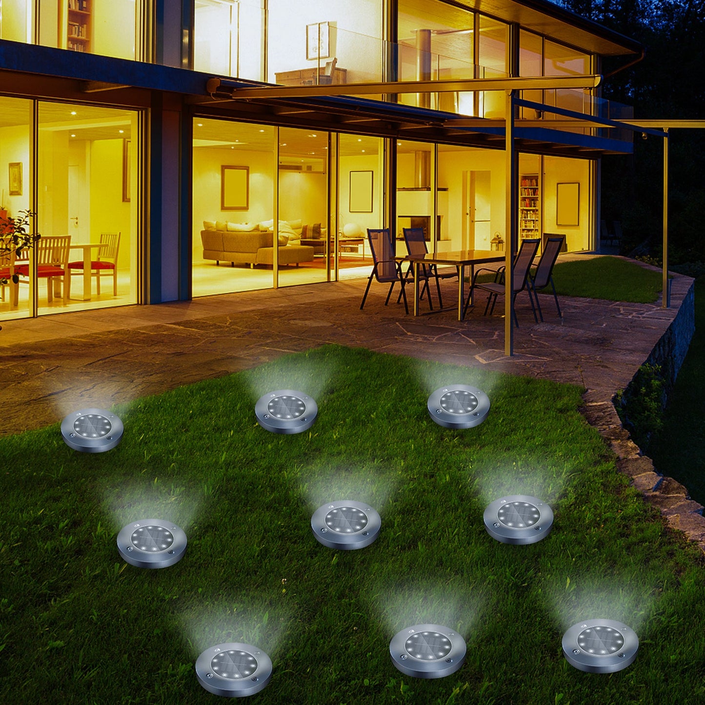 Solar Powered Buried Pathway Lights