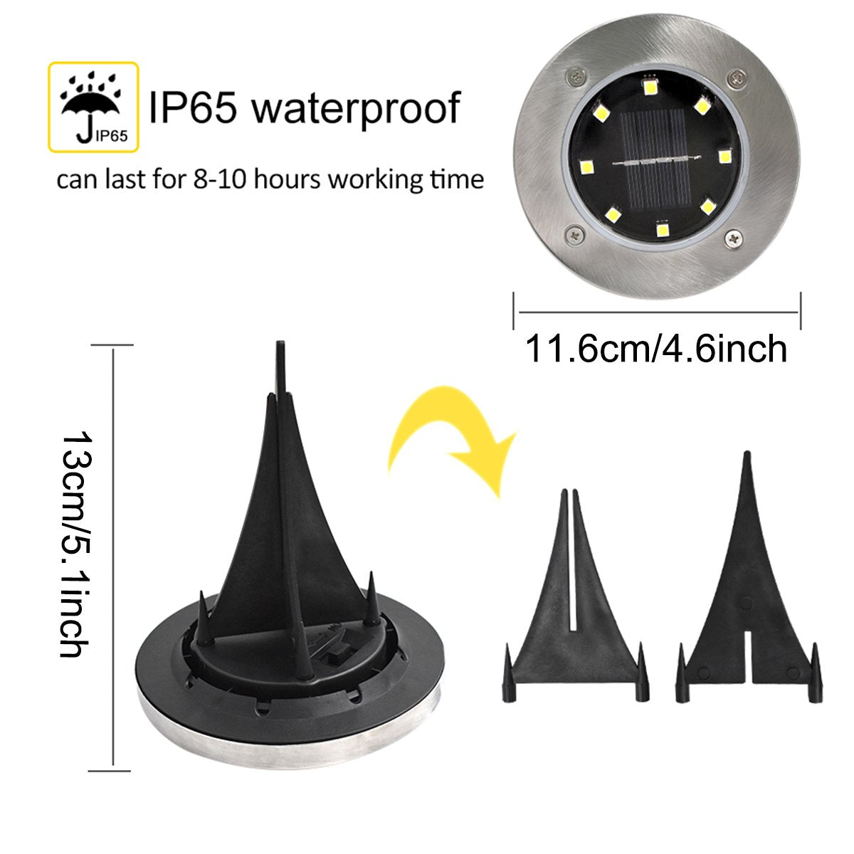 Solar Powered Buried Pathway Lights