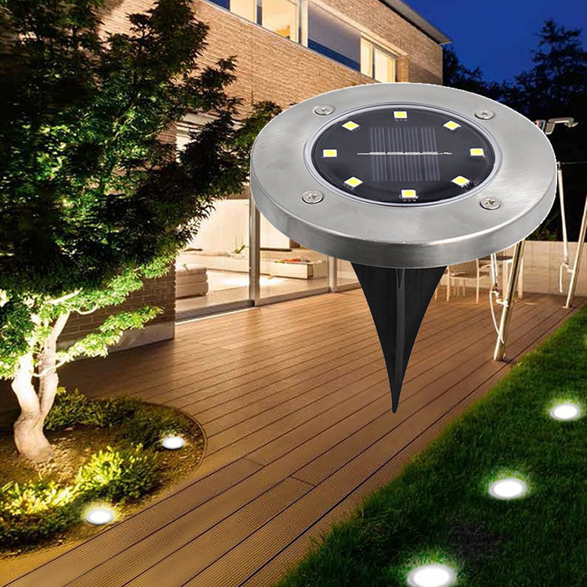 Solar Powered Buried Pathway Lights