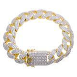 Bling Master ANGUS 10MM Silver Cuban Chain Bracelet