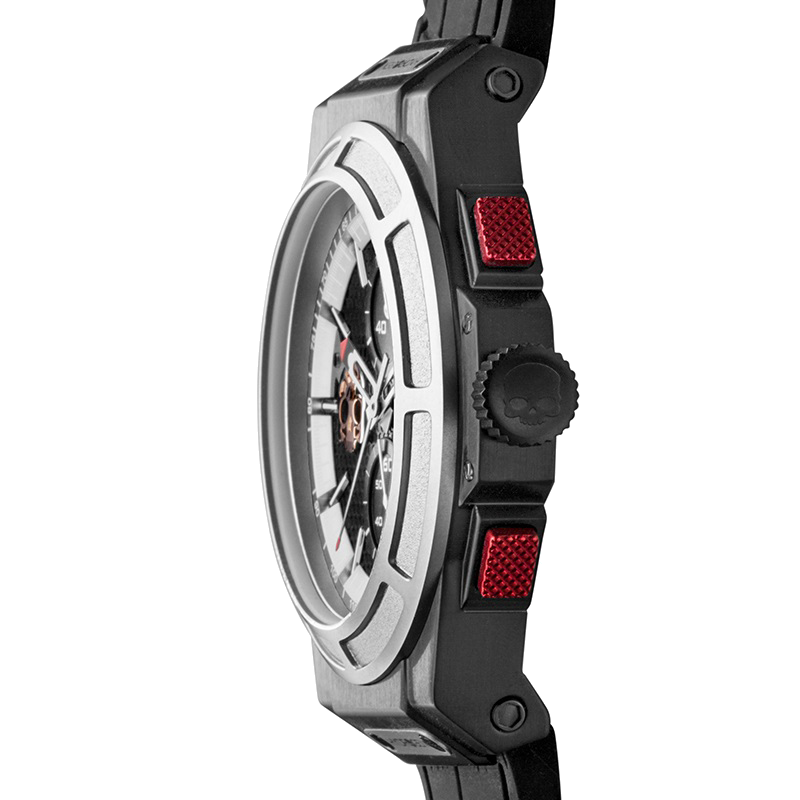 Otto Chrono Silver Matt Black Watch
