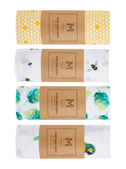 Newborn Organic Cotton Muslin Essential Baby Gift Set
