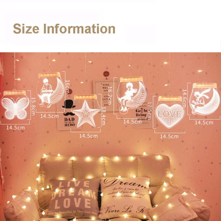 2M Romantic Girl Icicle Lamp Window Decoration Hanging Lamp