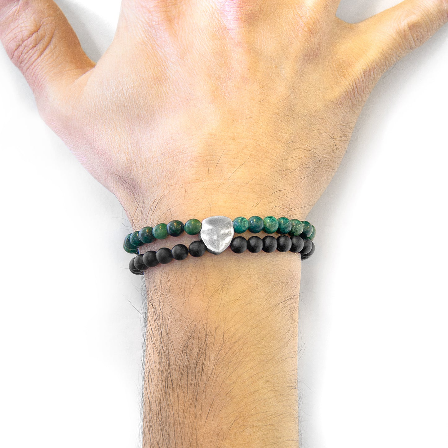 Green Jade Iguazu Silver and Stone Bracelet