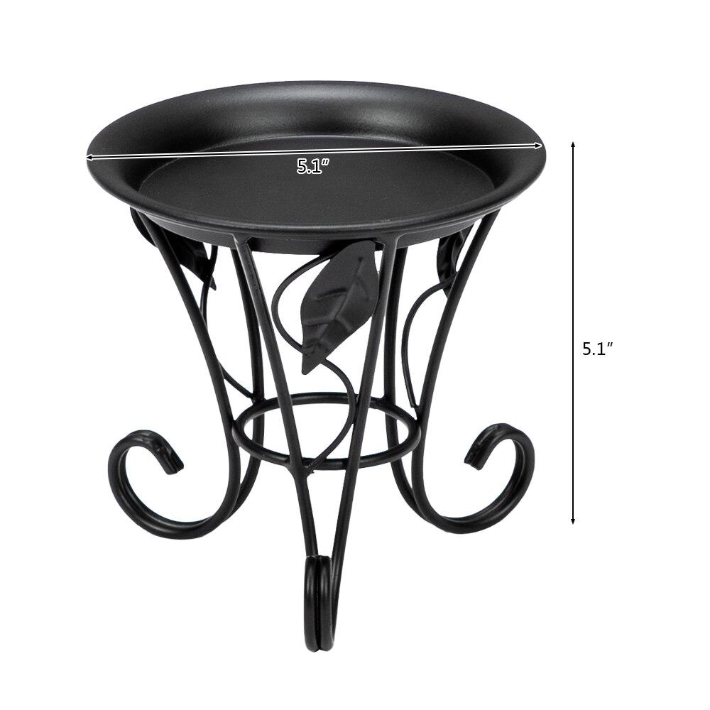 Artisasset 5.3Inch Plate Mini Paint Iron Plant Stand Metal Flower Pot