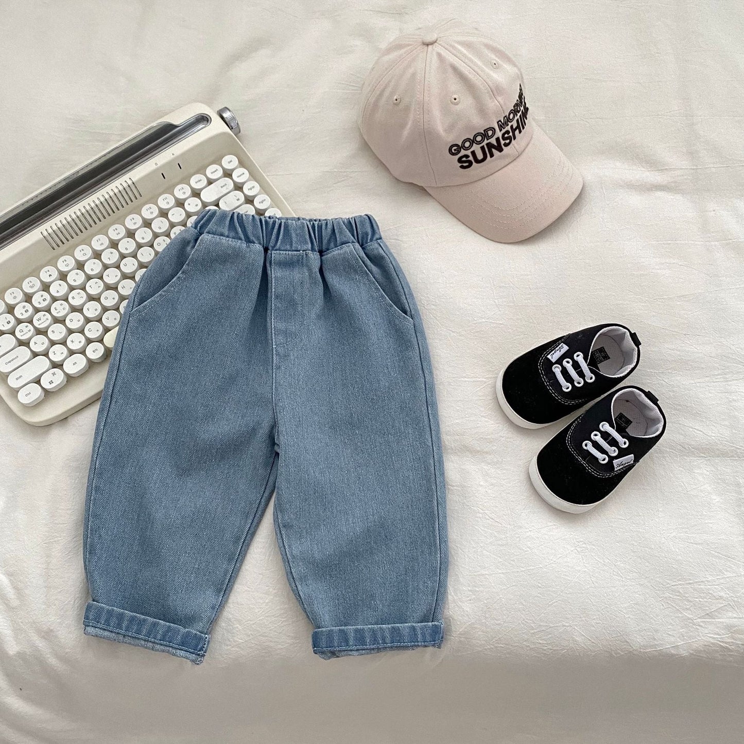 Baby Kids Embroidery Pattern Knitted Crew Neck Gift Set