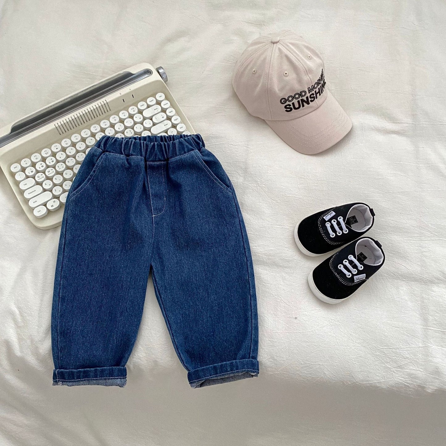 Baby Kids Embroidery Pattern Knitted Crew Neck Gift Set