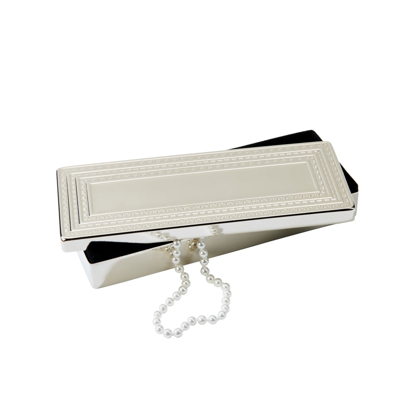 Sleek Rectangular Lift-Top Jewellery Box