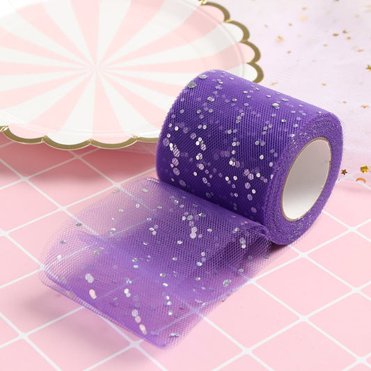 1 Roll Glitter Sequin Tulle Roll Gift Wrapping & Wedding Decor