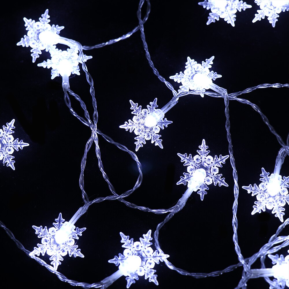 10/20 LED Christmas Snowflake Fairy String Lights