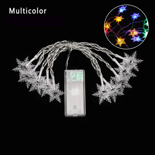 10/20 LED Christmas Snowflake Fairy String Lights