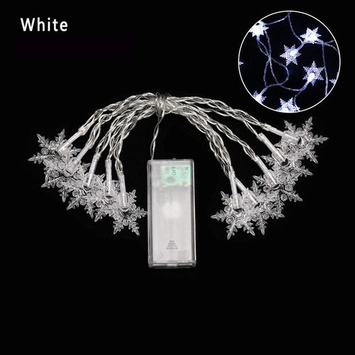 10/20 LED Christmas Snowflake Fairy String Lights