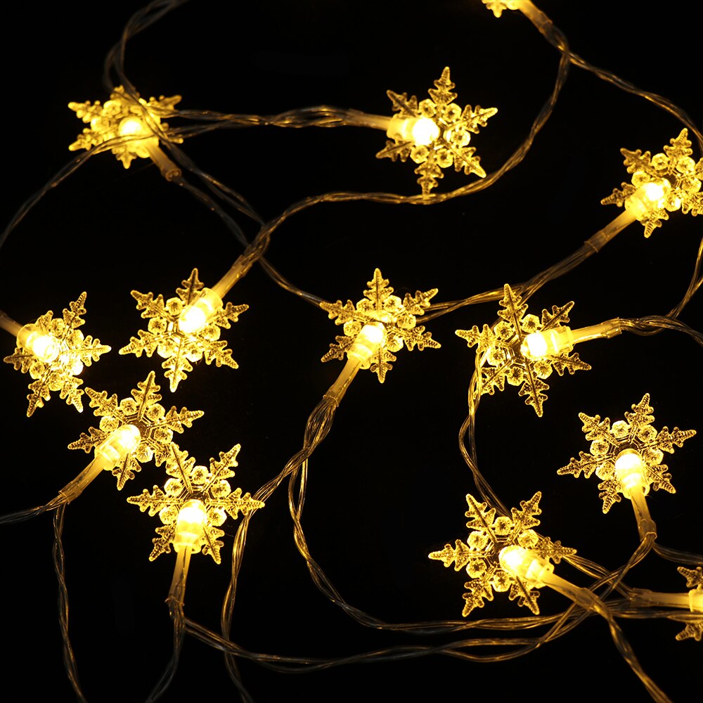 10/20 LED Christmas Snowflake Fairy String Lights