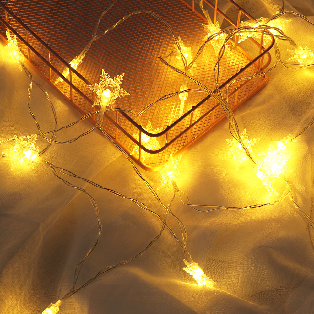 10/20 LED Christmas Snowflake Fairy String Lights