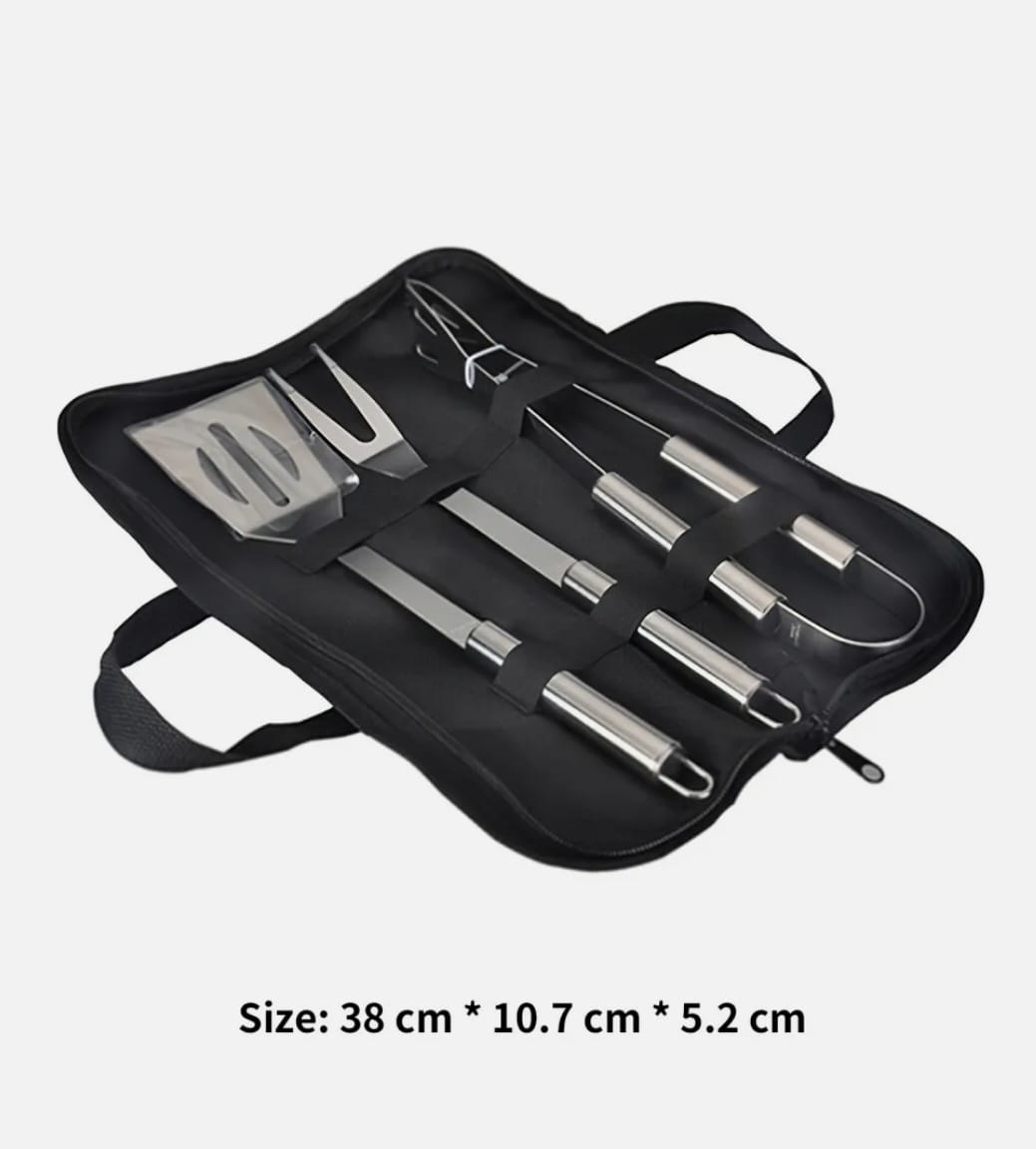 Ultimate 3-Piece Stainless Steel BBQ Grill Utensils Set