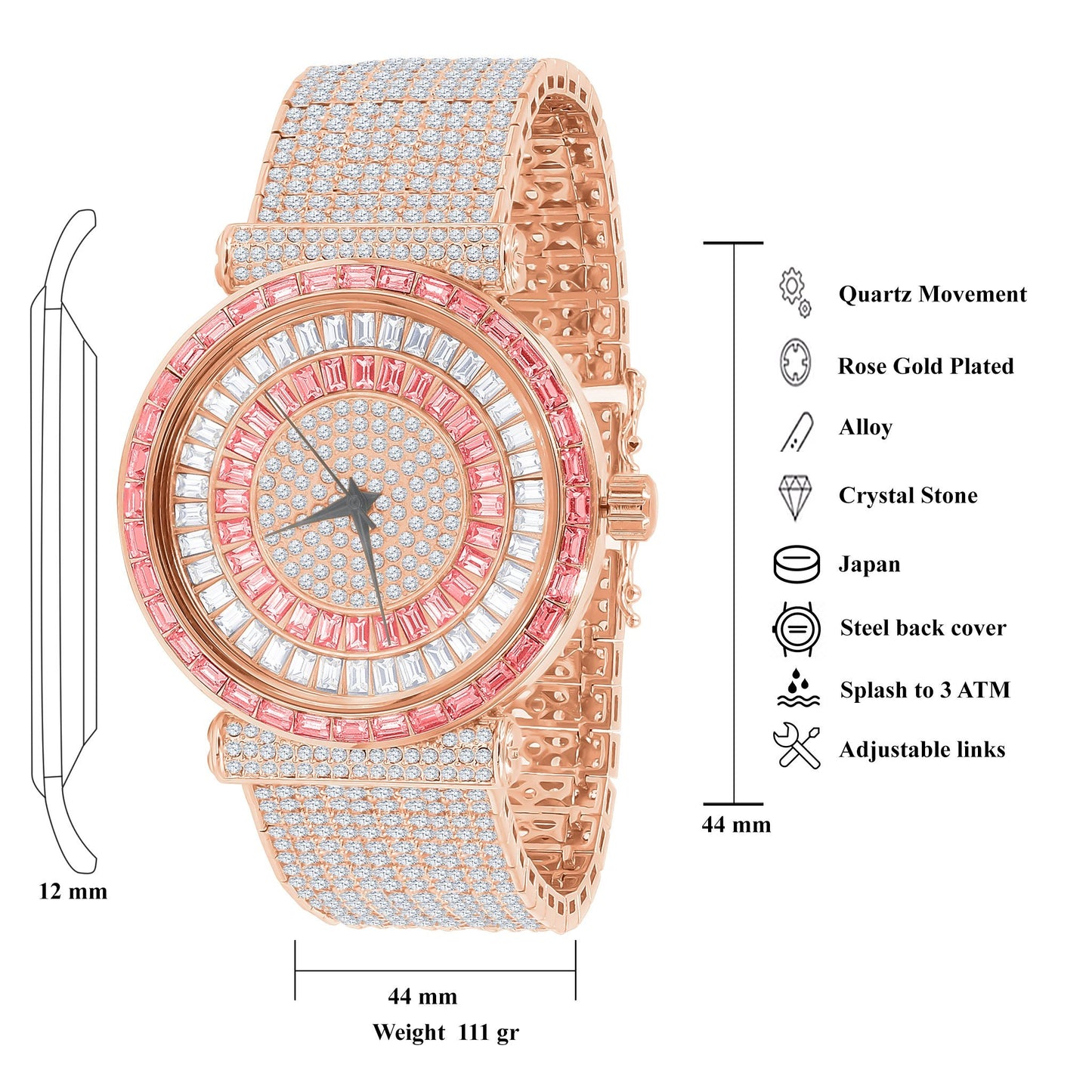 Bling Master FOXY CZ Cubic Zirconia Watch