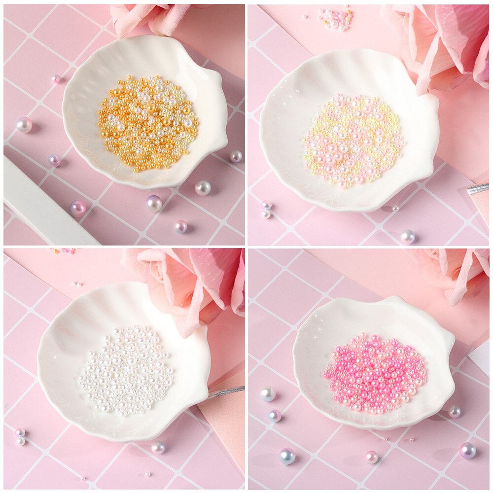 500 PCS/bag Mix Rainbow Colour Round UV Resin