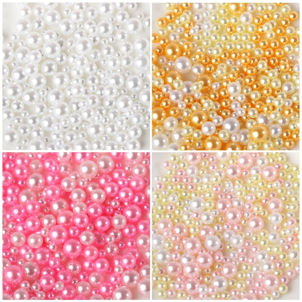 500 PCS/bag Mix Rainbow Colour Round UV Resin