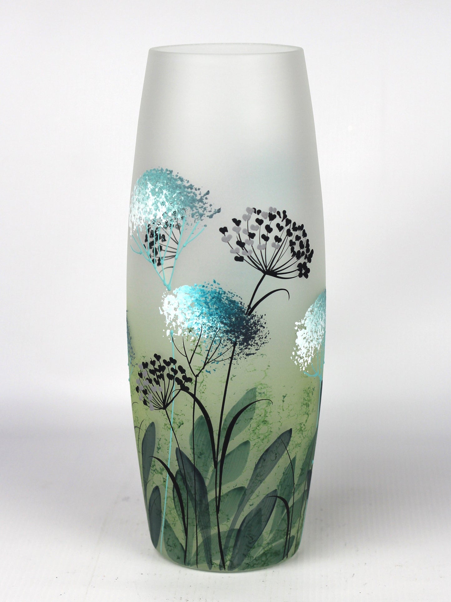 Hand-Painted Decorative Glass Vase & Centrepiece