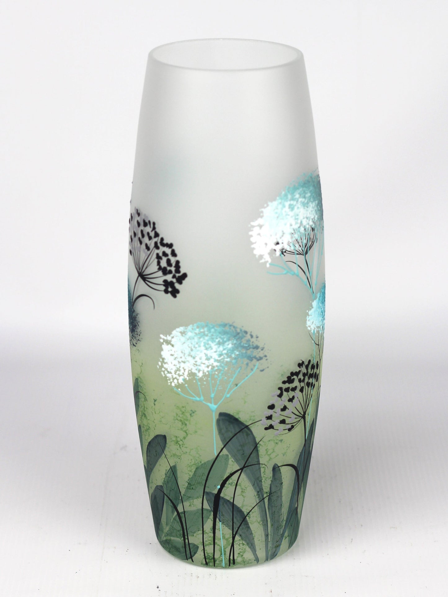 Hand-Painted Decorative Glass Vase & Centrepiece