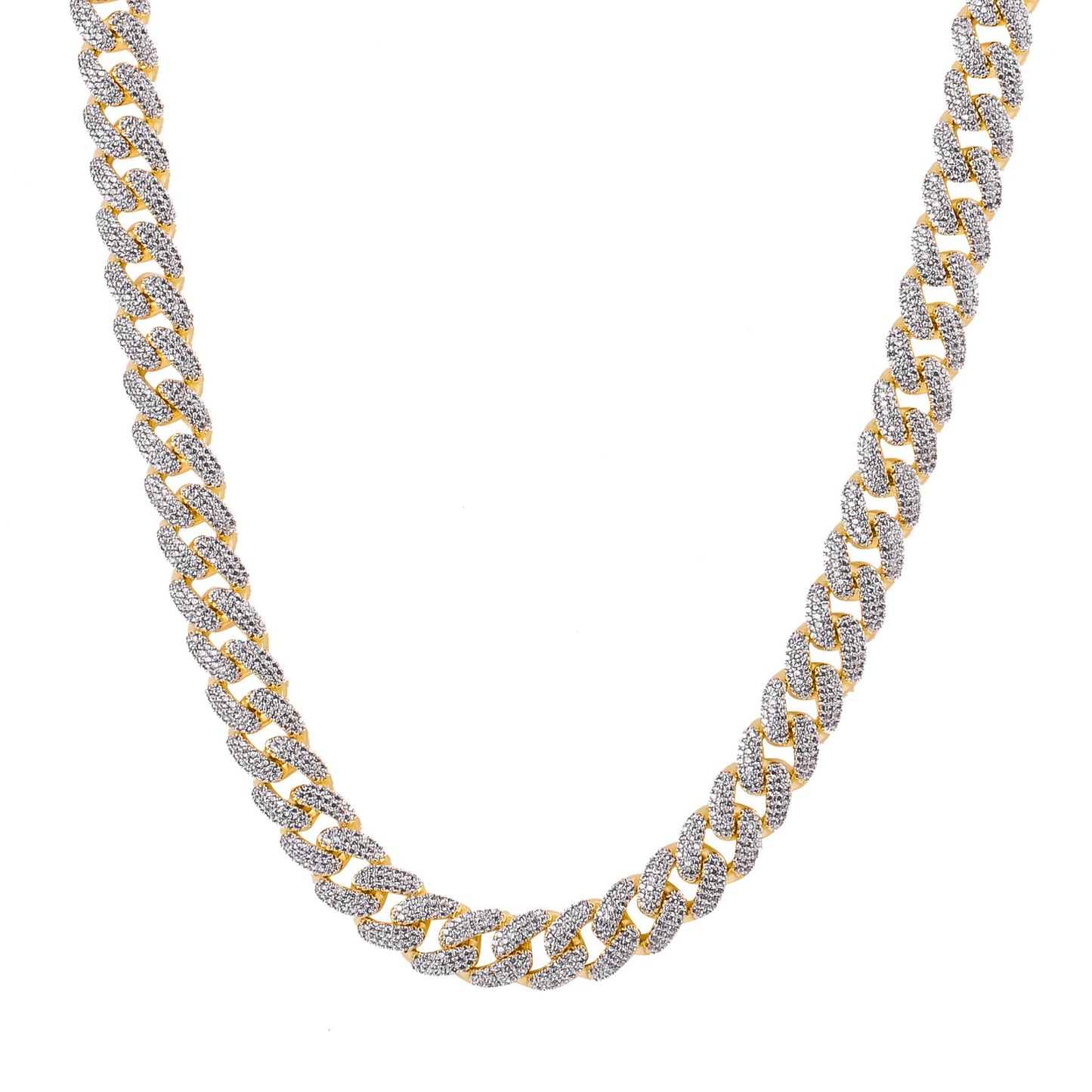 CAMEO 8MM Cubic Zirconia Cuban Chain Necklace