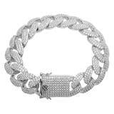 Bling Master ANGUS 10MM Silver Cuban Chain Bracelet