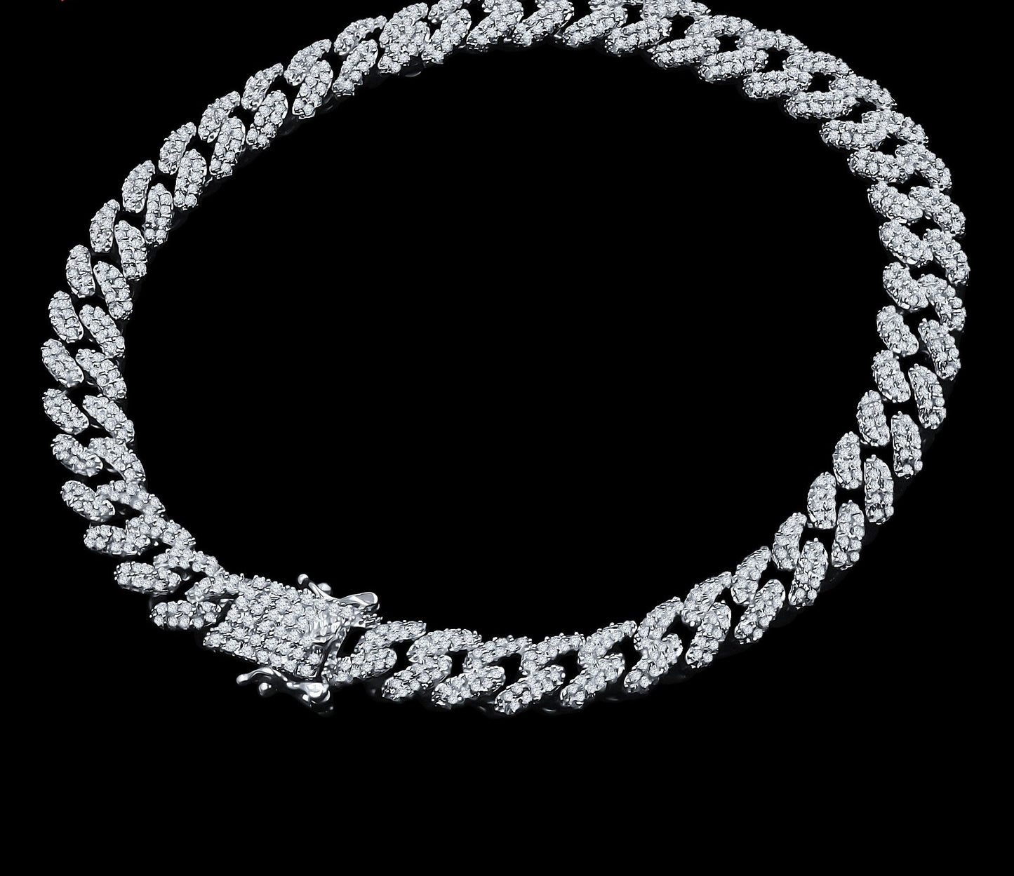 Bling Master ANGUS 10MM Silver Cuban Chain Bracelet