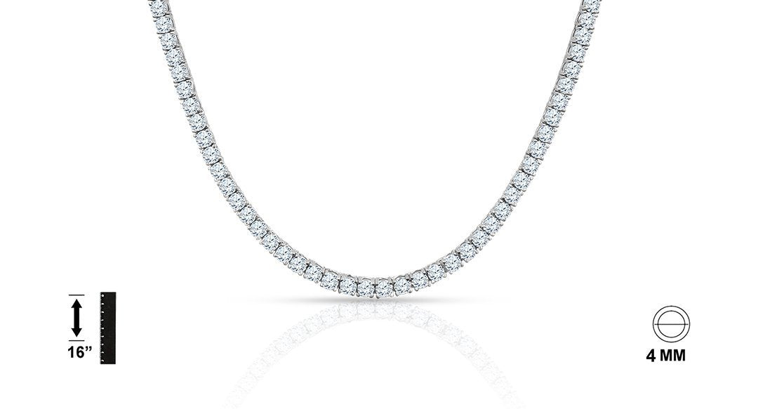 Bling Master Sparkle 3MM 925 Tennis Choker Necklace