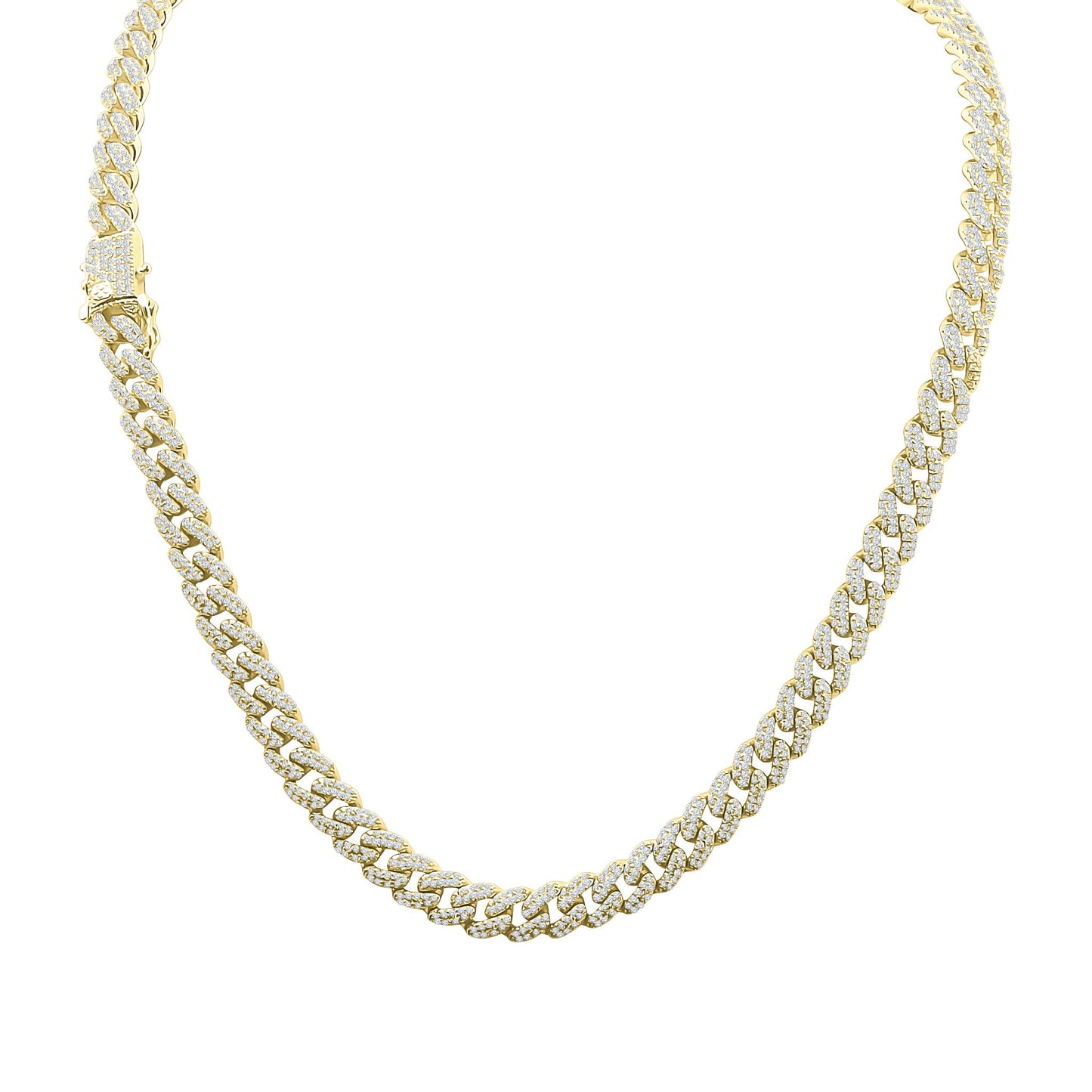 CAMEO 8MM Cubic Zirconia Cuban Chain Necklace