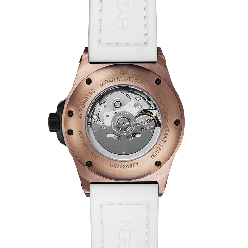 Otto White Rose Gold Watch