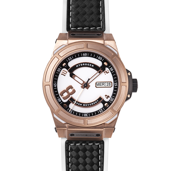 Otto White Rose Gold Watch