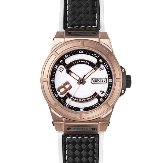 Otto White Rose Gold Watch