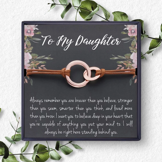 To My Daughter Bracelet - Gift for Bride, Weddings, Birthdays