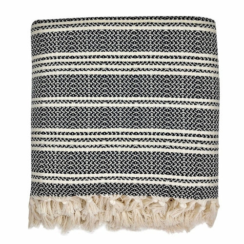 Woven Soft Stripe Turkish Throw Blanket Cover