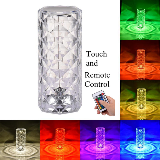 Acrylic Crystal Desk Table Lamp Touch Atmosphere & Remote Control