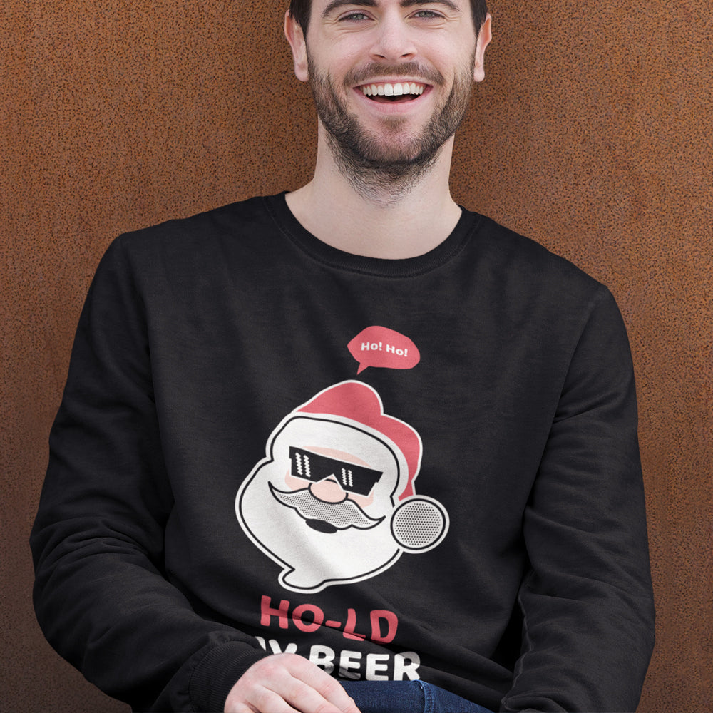 Men’s Ho Ho Ho Santa Beer Crewneck Sweatshirt