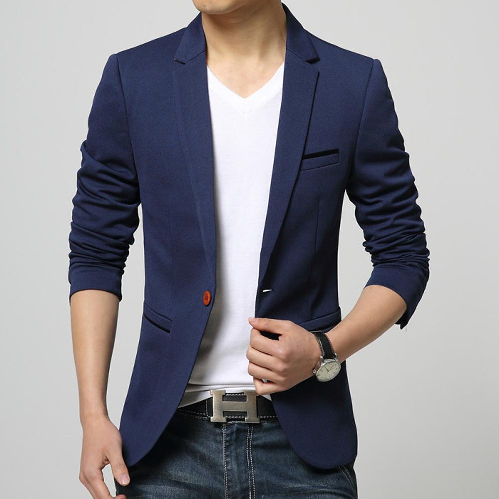 Mens One Button Slim Fit Blazer