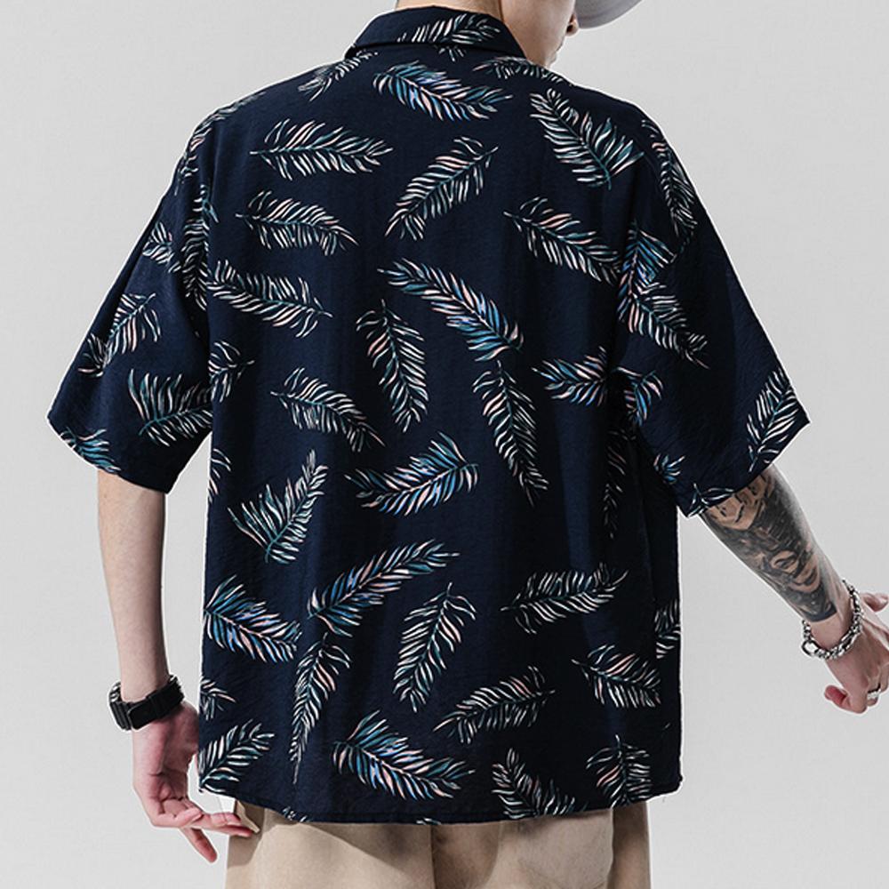 Men's Loose Fit Summer Floral Hawaiian Shirt