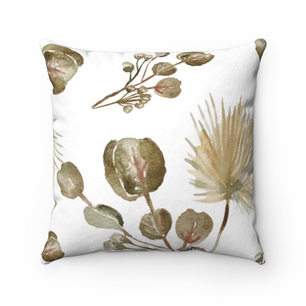 Garder Blossoms Faux Suede Cushion