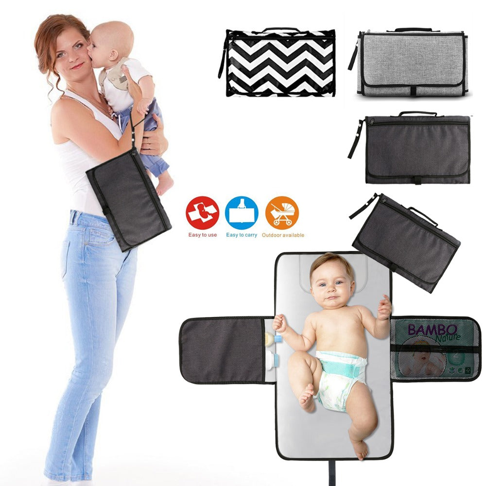 Baby Portable Foldable Washable Compact Travel Nappy Diaper Holder Bag