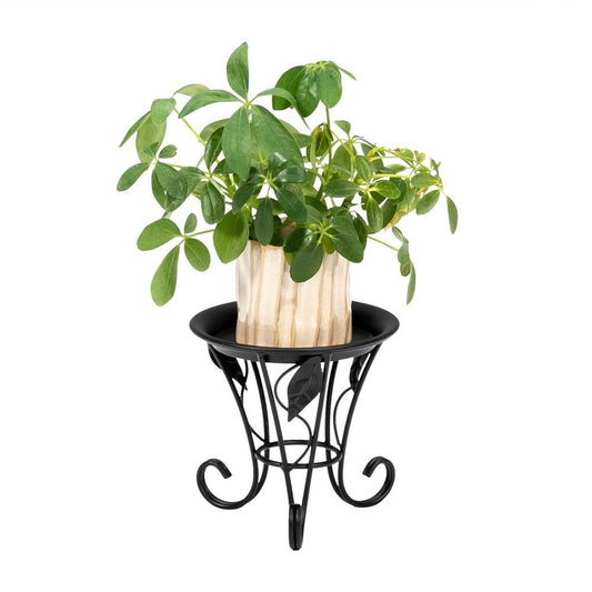 Artisasset 5.3Inch Plate Mini Paint Iron Plant Stand Metal Flower Pot