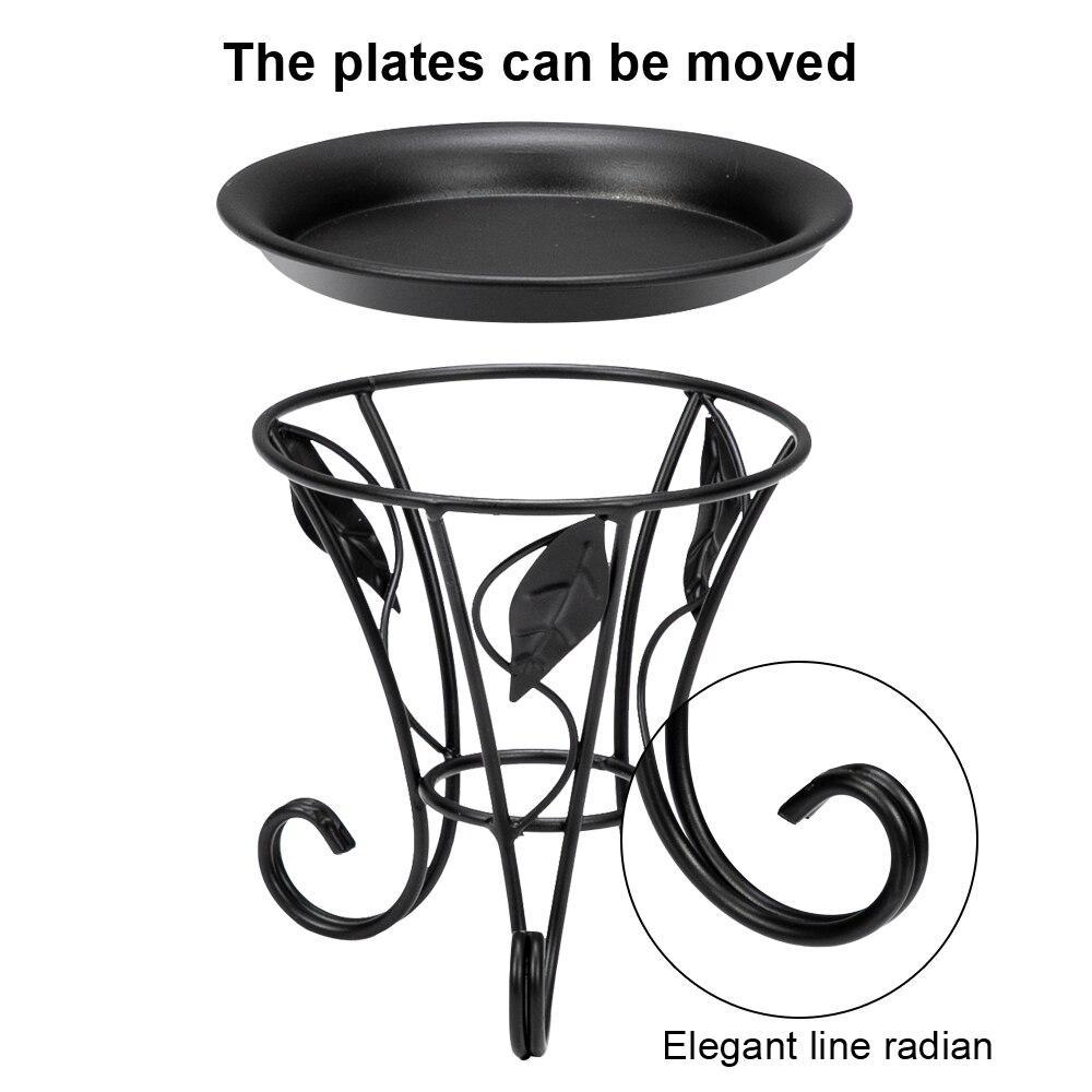 Artisasset 5.3Inch Plate Mini Paint Iron Plant Stand Metal Flower Pot
